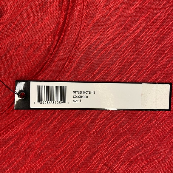 Catherine Malandrino Side Tie Slub T-Shirt L New With Blemish - Picture 3 of 7